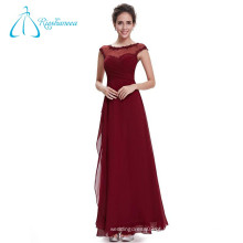 Cap Sleeve Andar de comprimento Chiffon Long Evening Dress Patterns